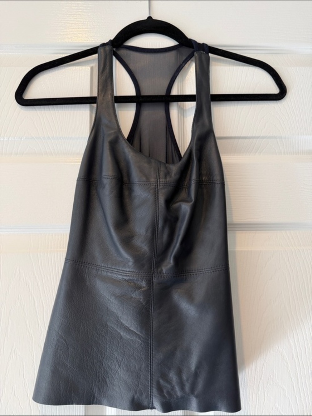 Bailey44 Navy Leather Racerback Tank Top Size XS